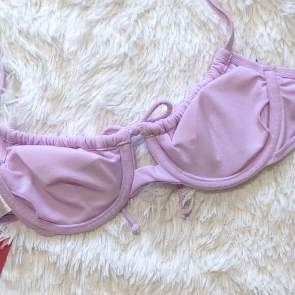 NWT Xhilaration Light Purple Demi Keyhole Bikini Top - Picture 5 of 9